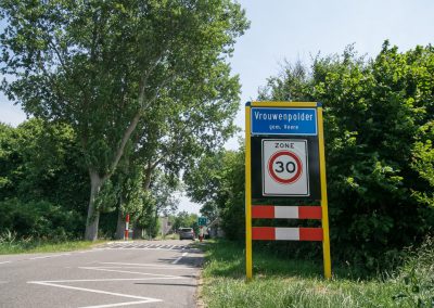 Ingang vrouwenpolder vanaf Oostkapelle